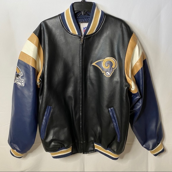 Nfl Jackets Coats Nfl St Louis Rams Faux Leather Jacket Mens Poshmark